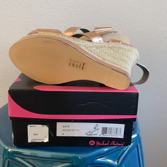 Michael Antonio Gate Bronze Wedge Sandals - Picture 5 of 5